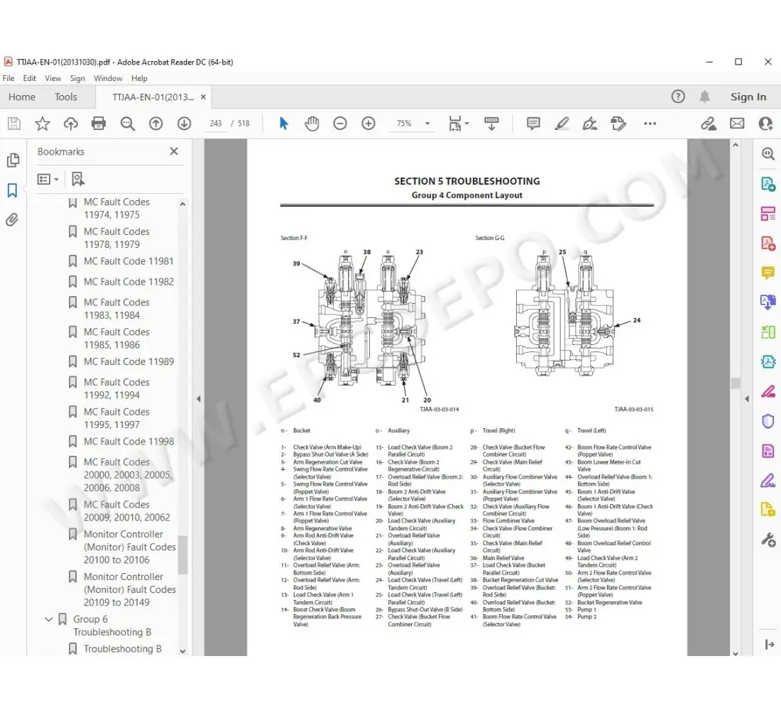 Hitachi Excavator ZX470-5B ZX470R-5B service manual